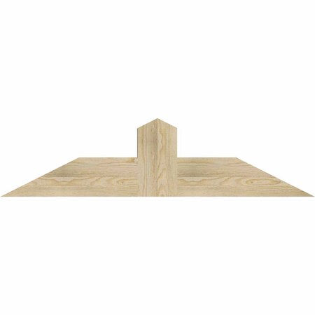 Ekena Millwork Portland Rough Sawn Timber Gable Bracket, Douglas Fir, 48"W x 12"H x 4"D x 6"F, 6/12 Pitch GBW048X12X0406POR00RDF